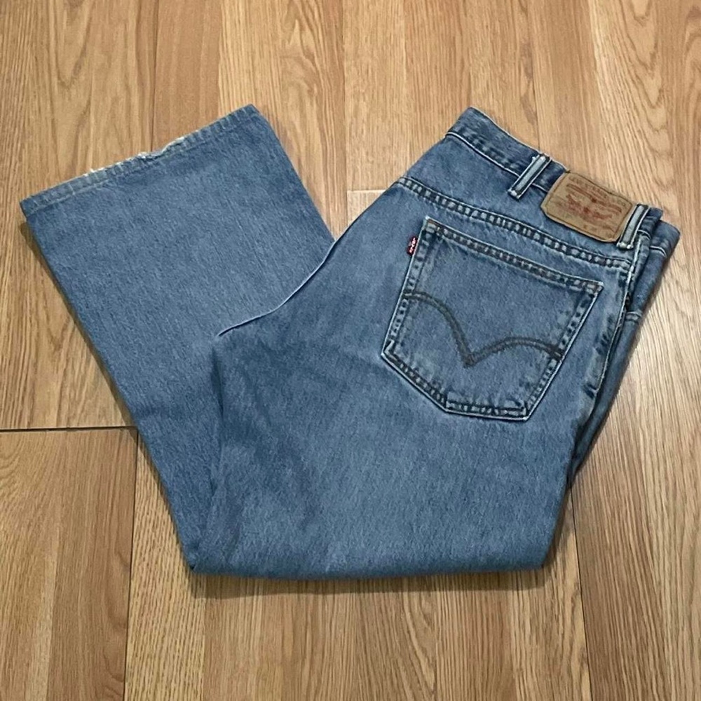 Levis 517 Men’s Bootcut Jeans 38x30 (37x27) Light Blue Western Denim Cowboy
